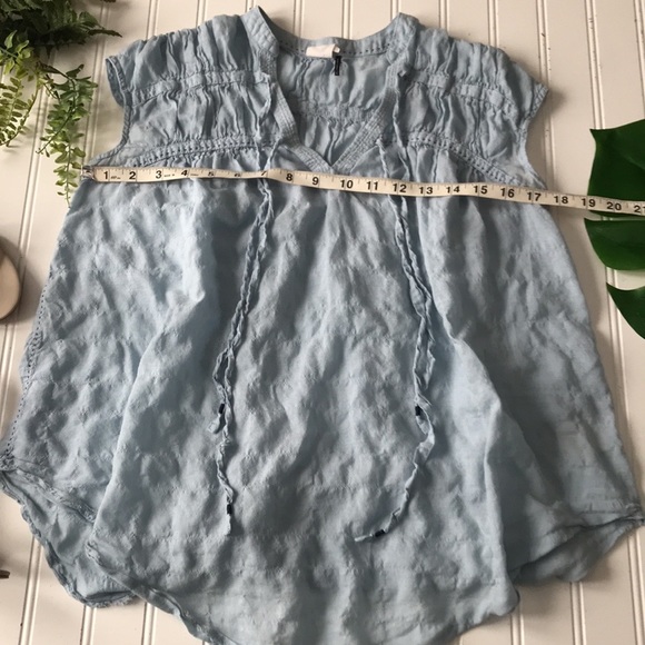 Anthropologie akemi kin blue tassel top boho Renee - Picture 6 of 9